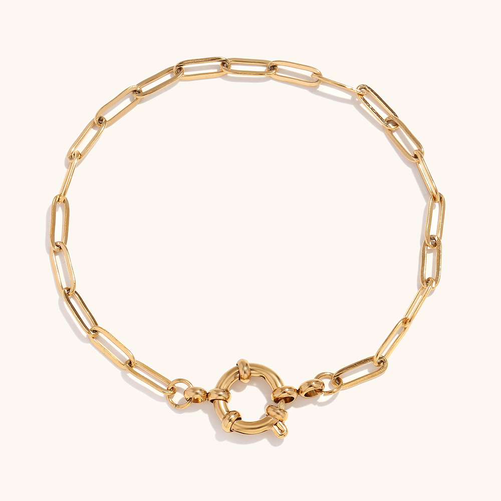 3.5mm Pin Chain Bracelet 17cm - Gold