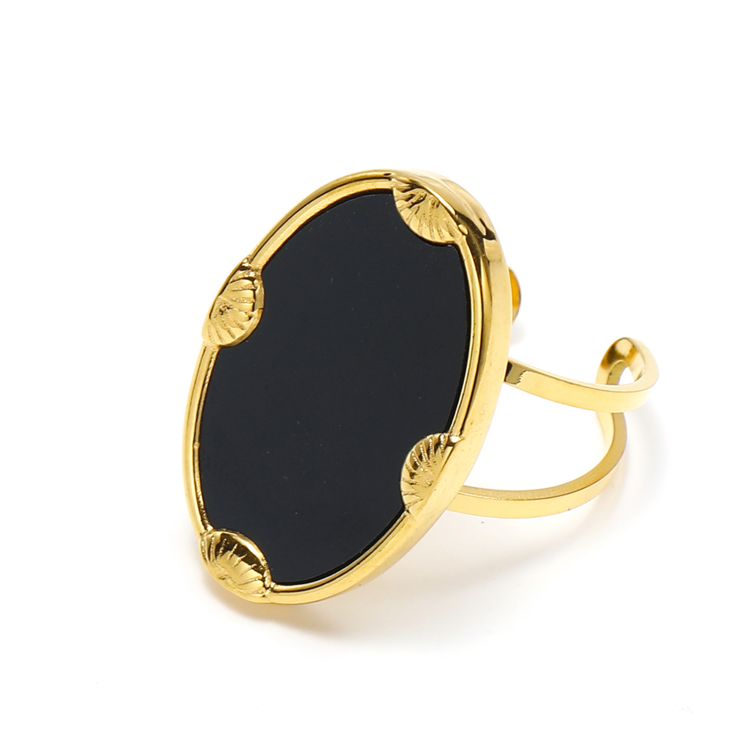 Golden black enamel