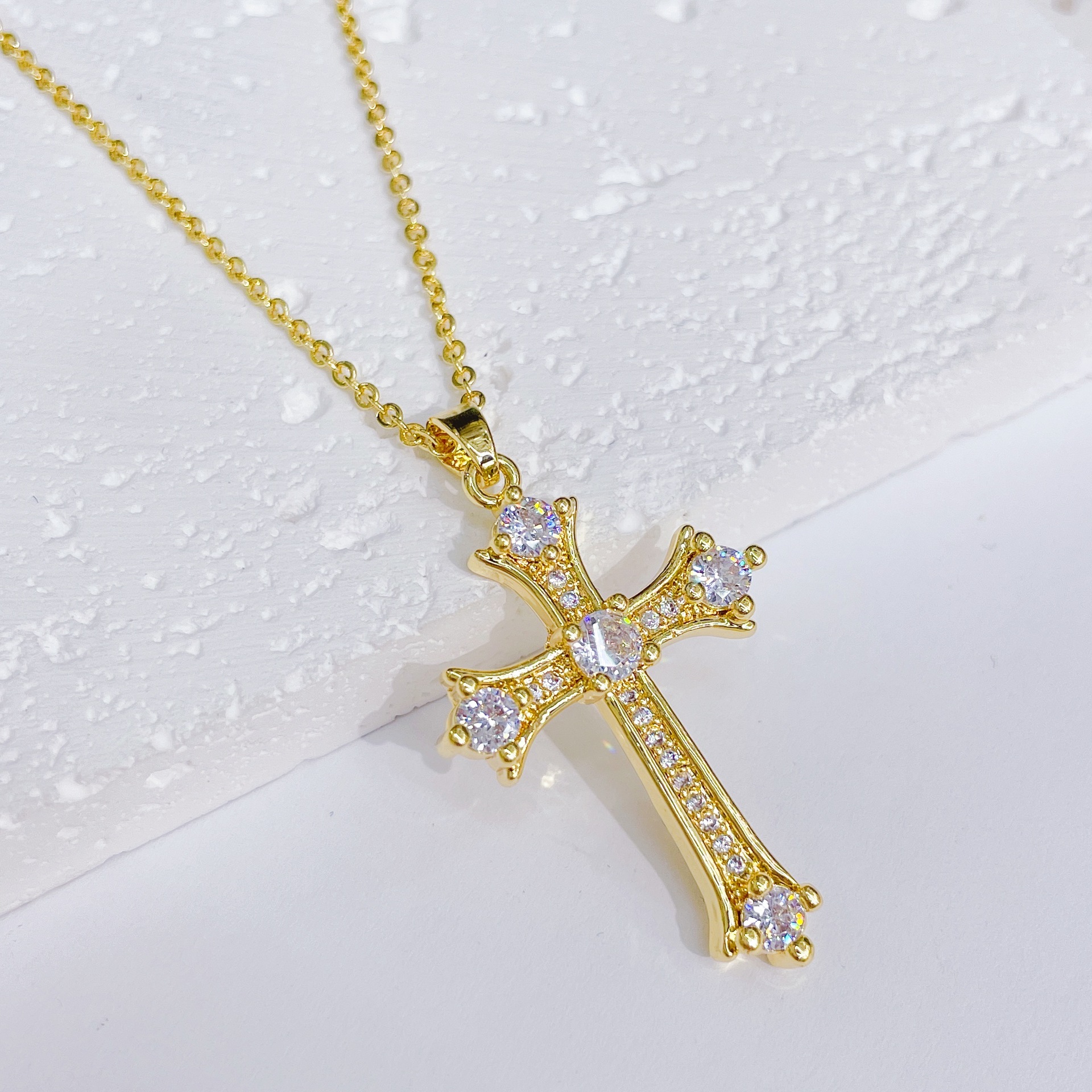 White zirconium cross