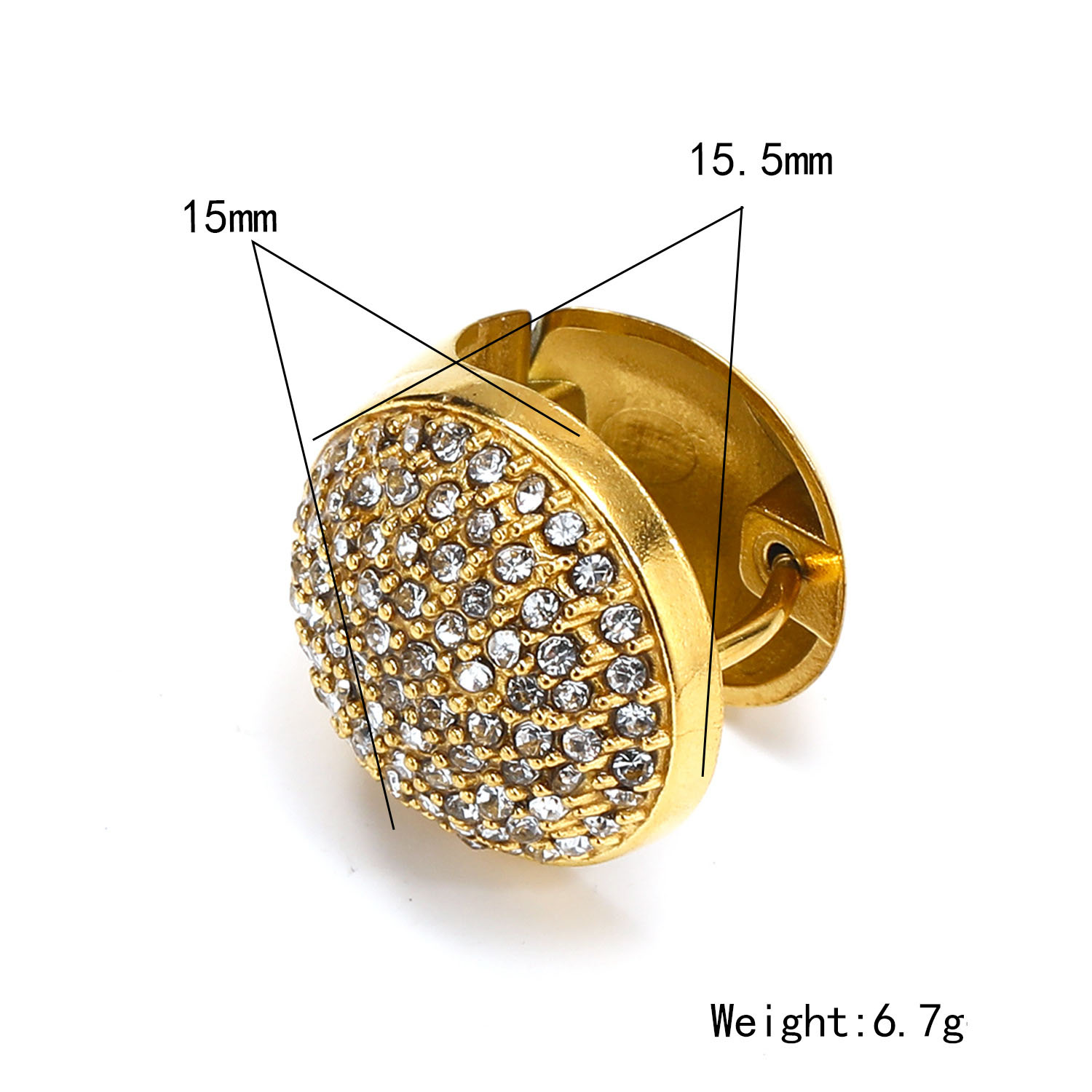 7:Round-shaped clear zircon