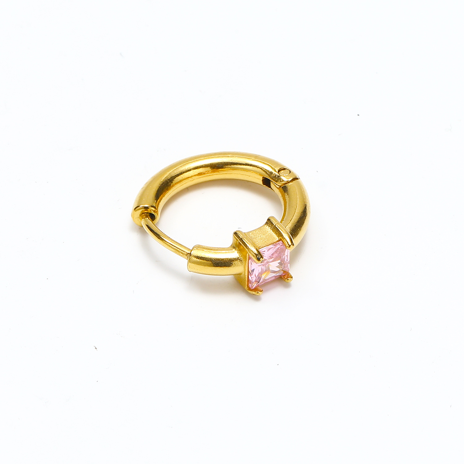 Square pink zircon