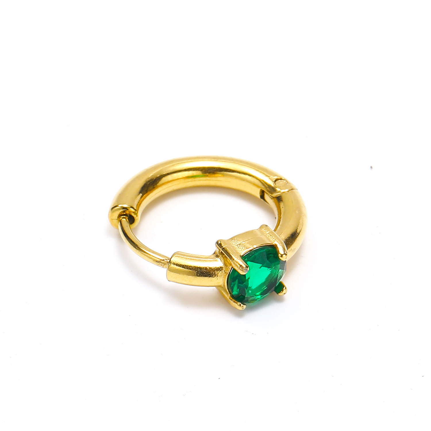 Round -shaped green zircon