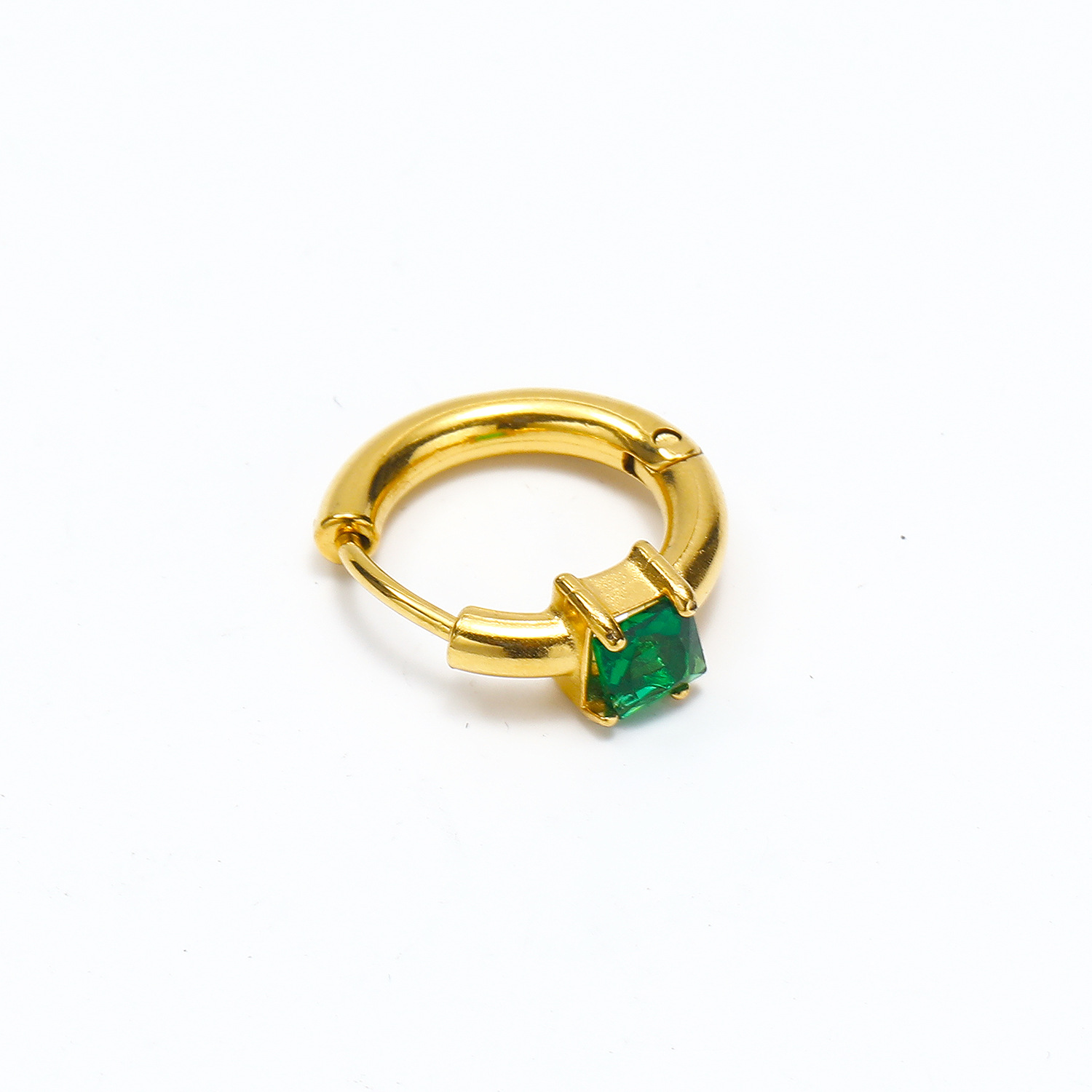 Square green zircon