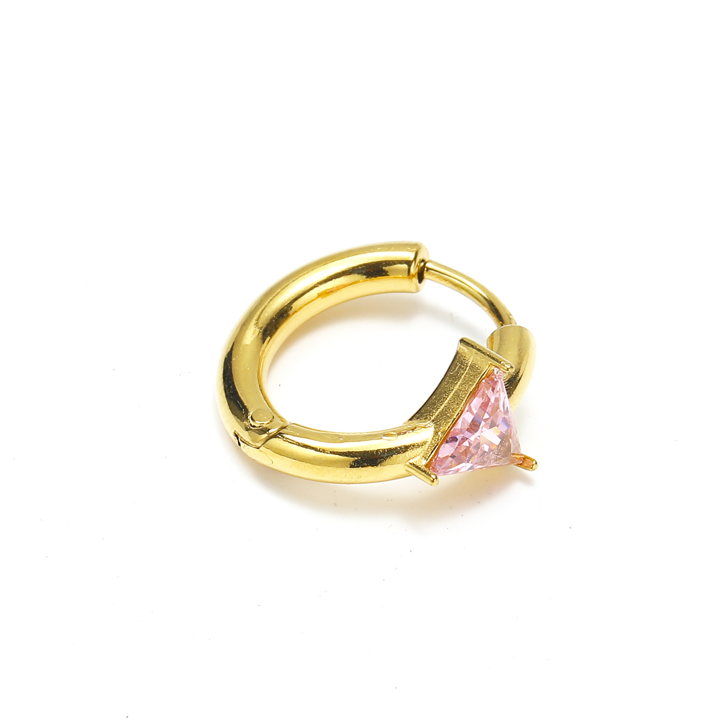 Triangular pink zircon