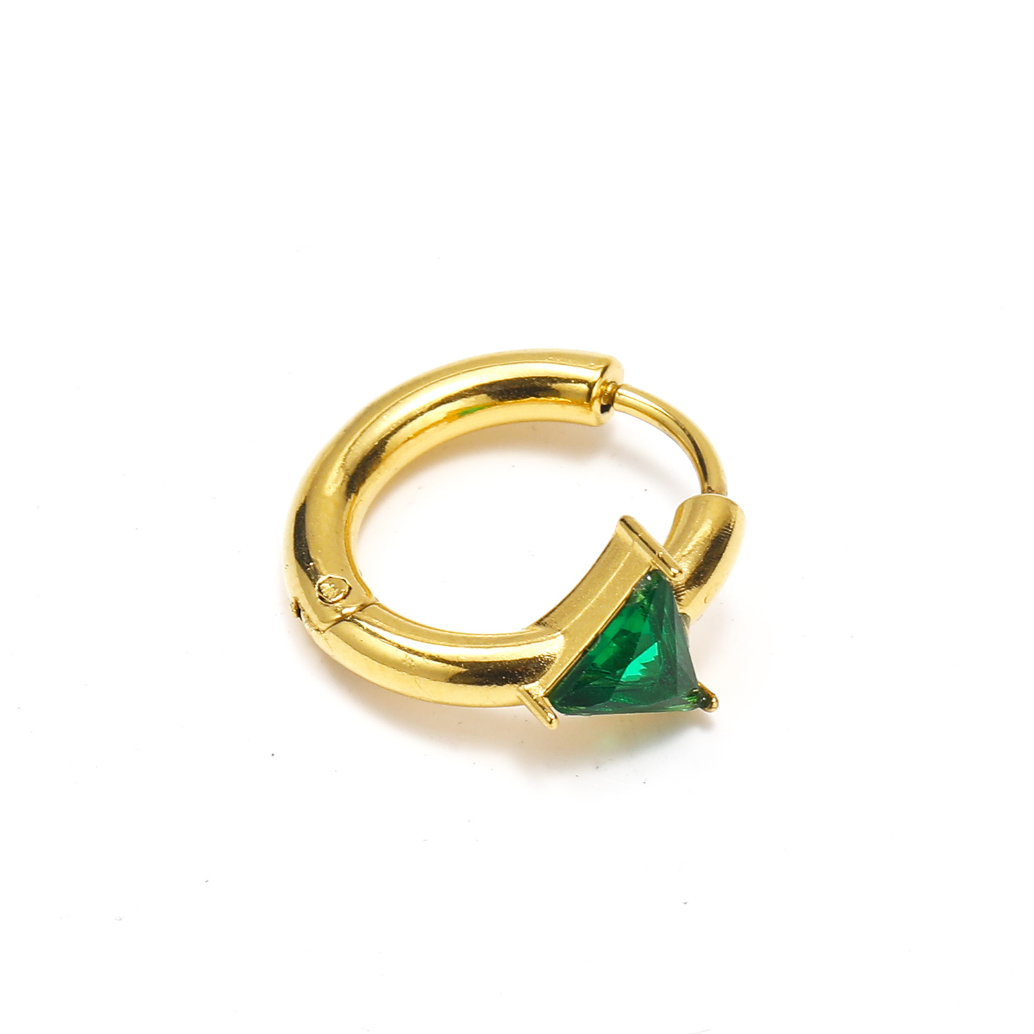 Triangular green zircon