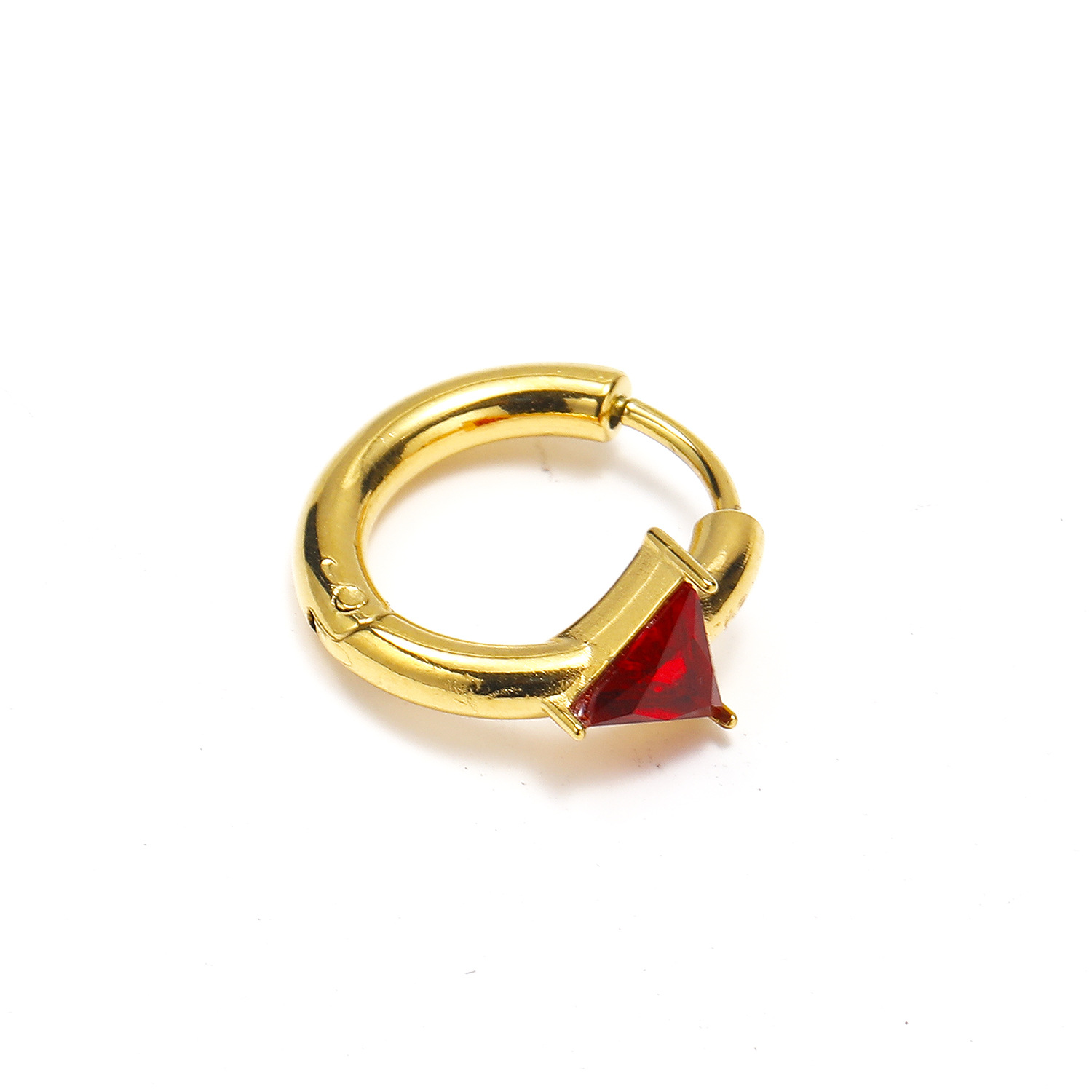 Triangular red zircon