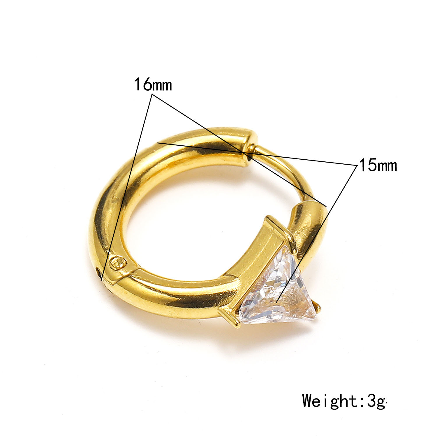 36:Triangular clear zircon