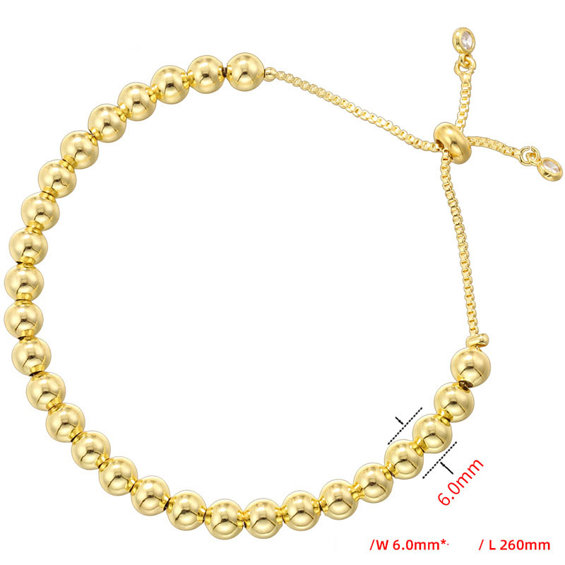 Gold 6mm pull-out bracelet