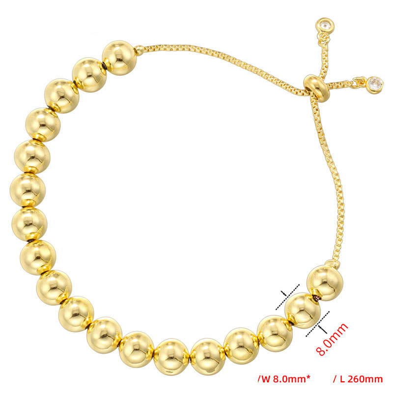 Gold 8mm pull-out bracelet