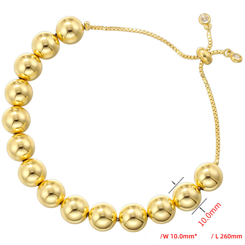 Gold 10mm pull-out bracelet