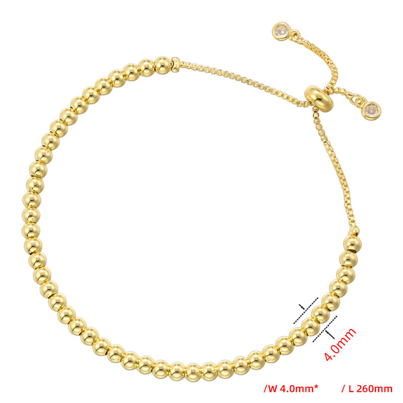 1:Gold 4mm pull-out bracelet