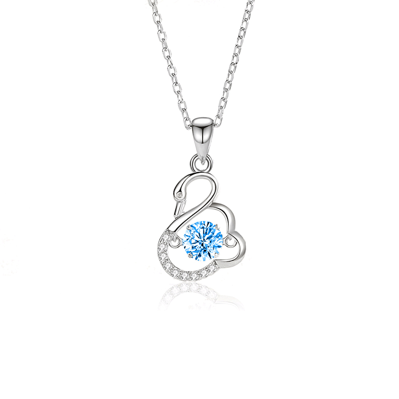 FDTD-035- Zircon Blue diamond white gold