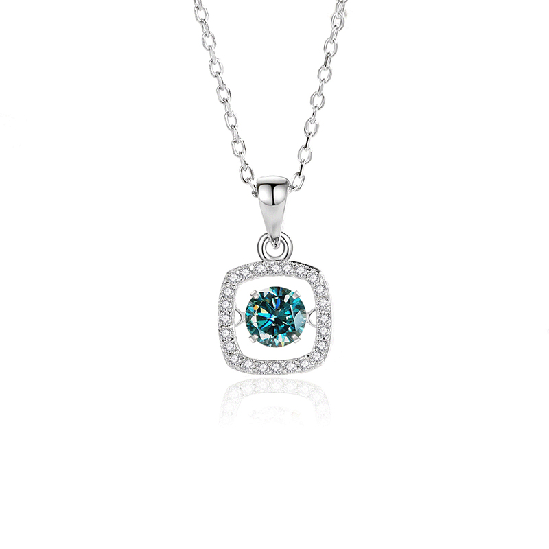 7:FDTD-038- Mosan Green diamond white gold