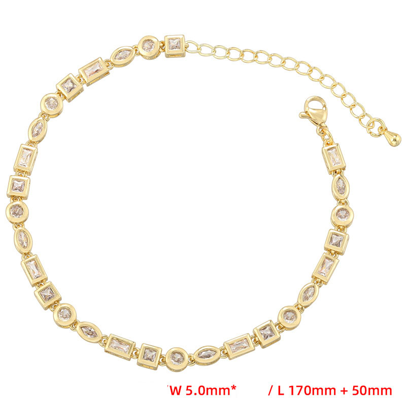 Gold and white diamond bracelet