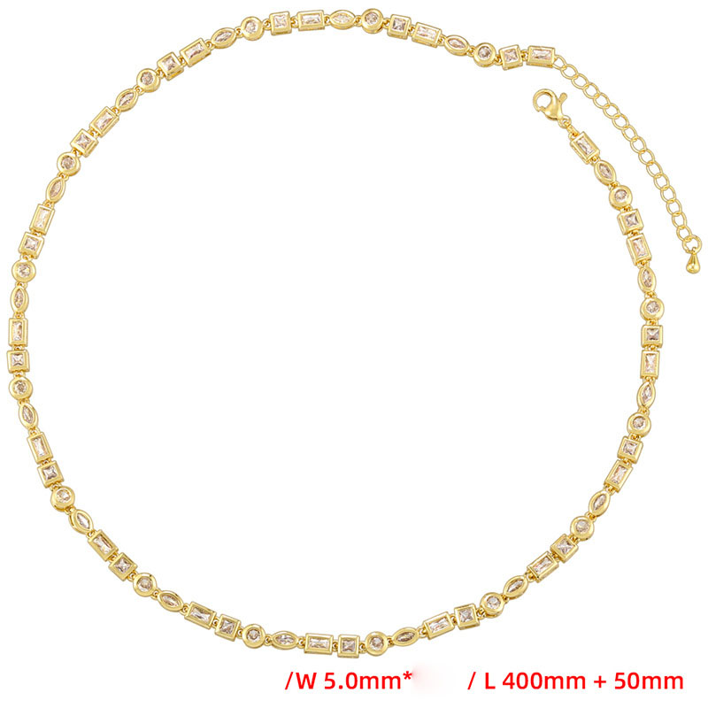 Gold and white diamond necklace