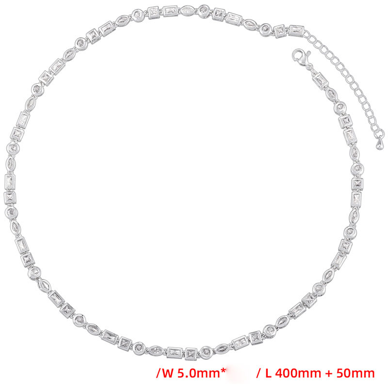 White gold and white diamond necklace