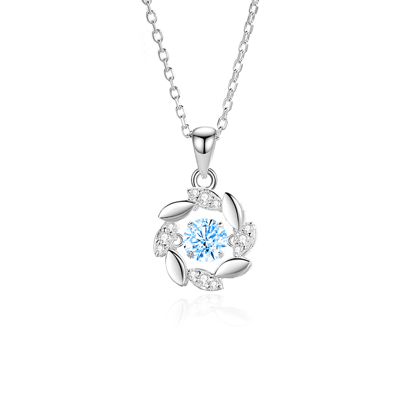 FDTD-028- Zircon Blue diamond white gold