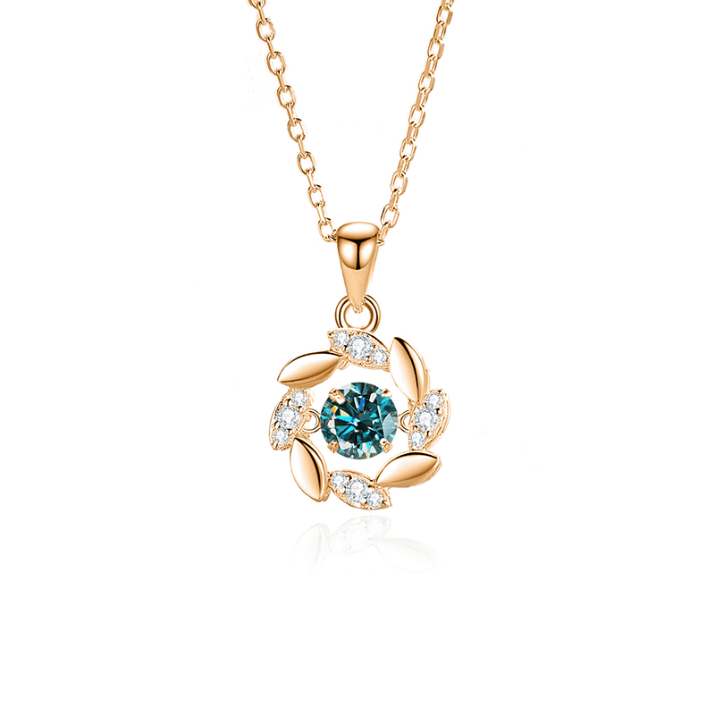 8:FDTD-028- Mosan Green diamond rose gold