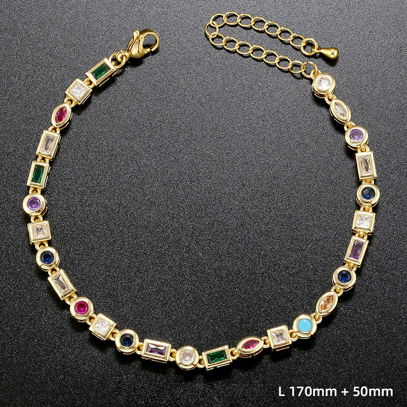 3:Gold colored diamond bracelet