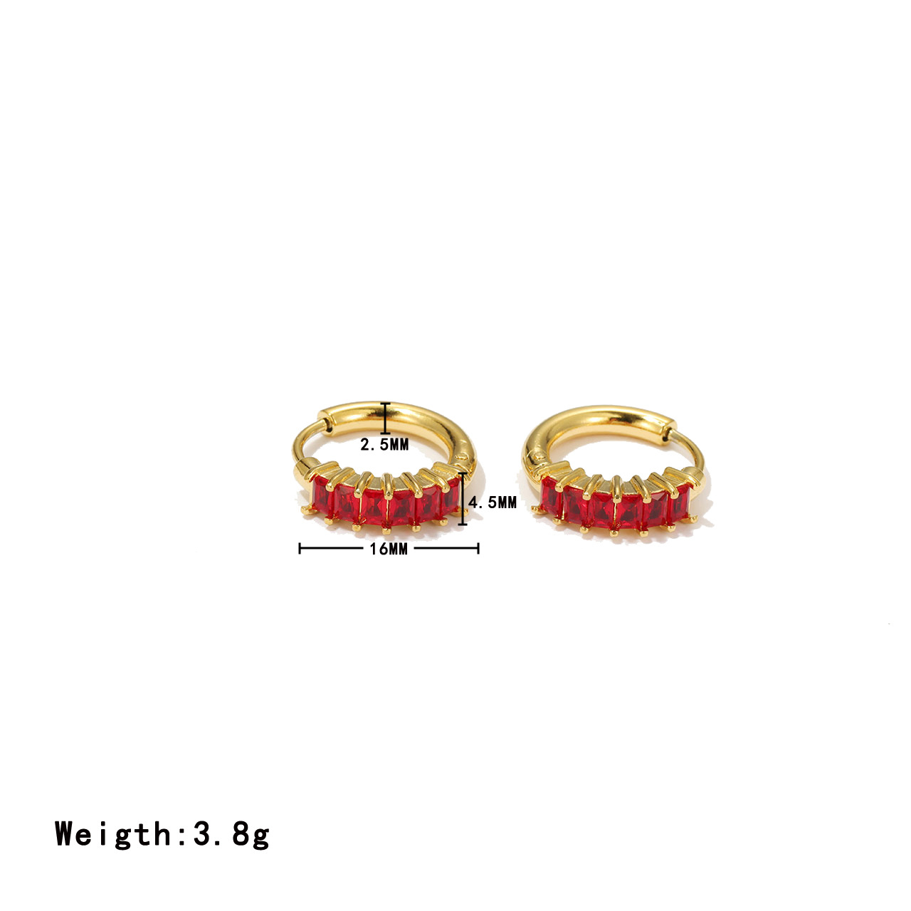 Gold-red zircon