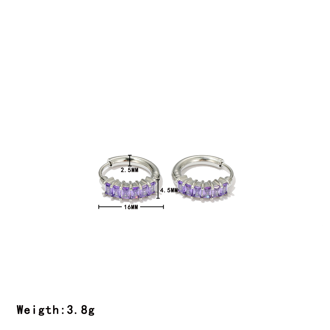 8:Steel color - purple zircon