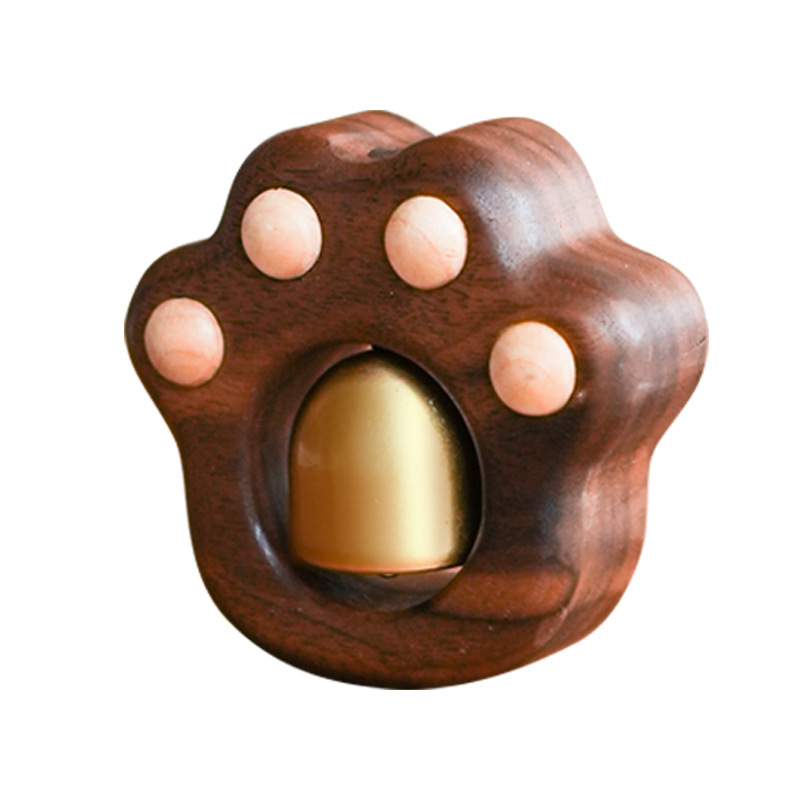 Cat paw doorbell - Walnut/80x60x52mm