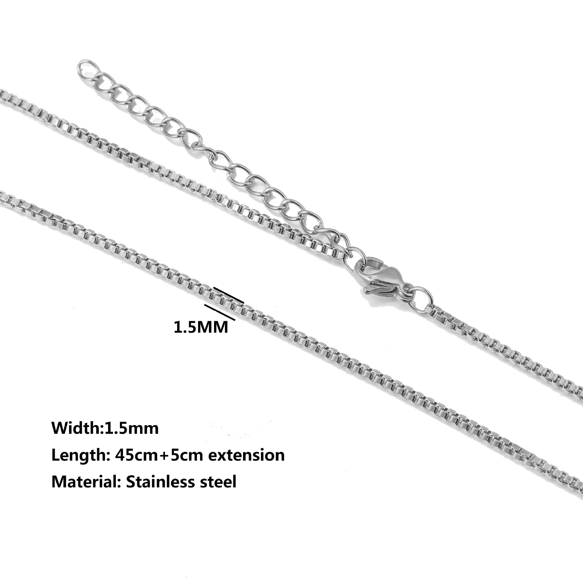 Box chain-steel color