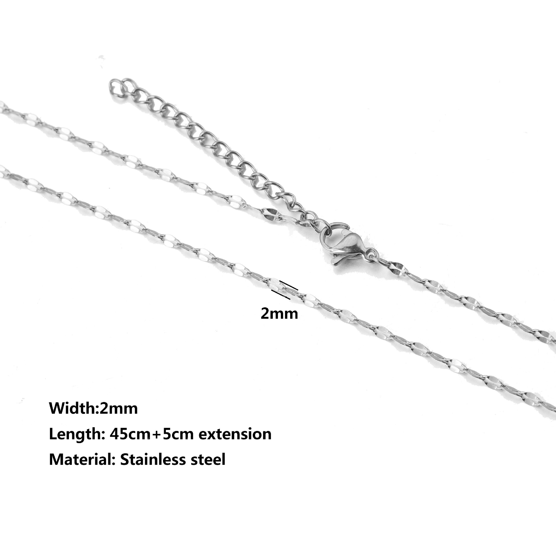 Lip chain-steel color