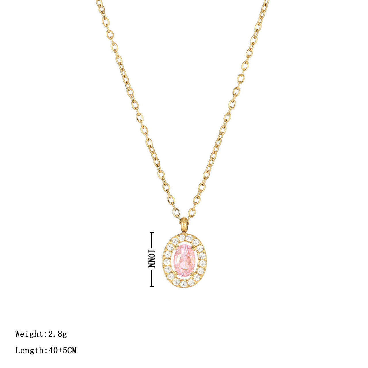 Gold - pink zircon