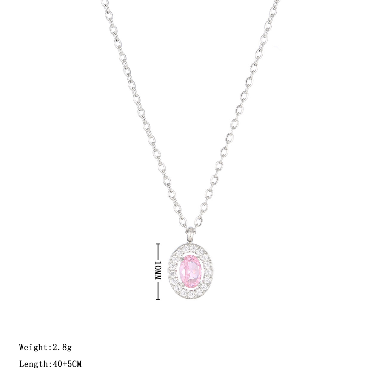 Platinum colour - pink zircon