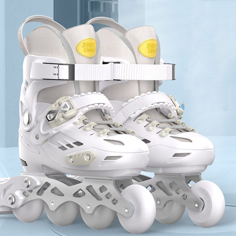 White and yellow - Shoes - Helmet protector handbag set