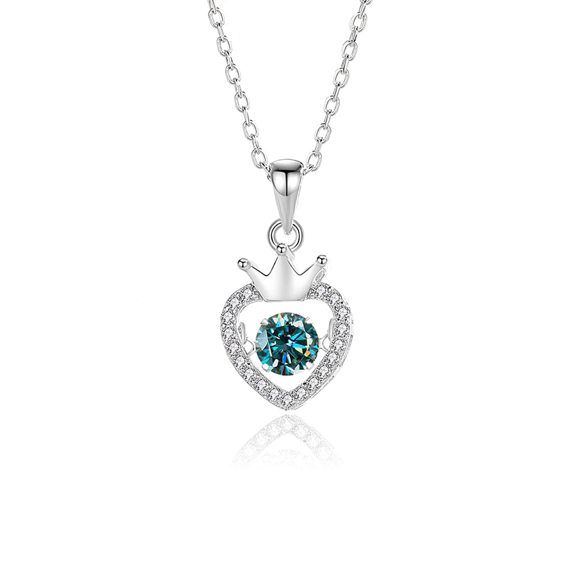 7:FDTD-034- Mosan Green diamond white gold