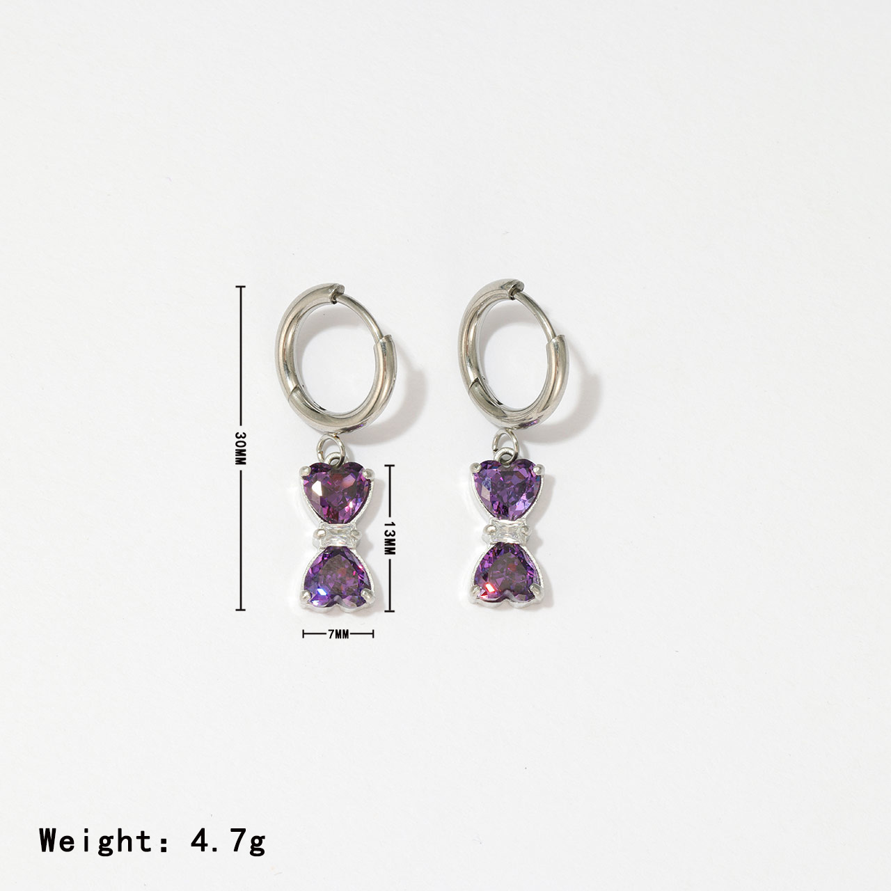 Platinum colour - purple zircon