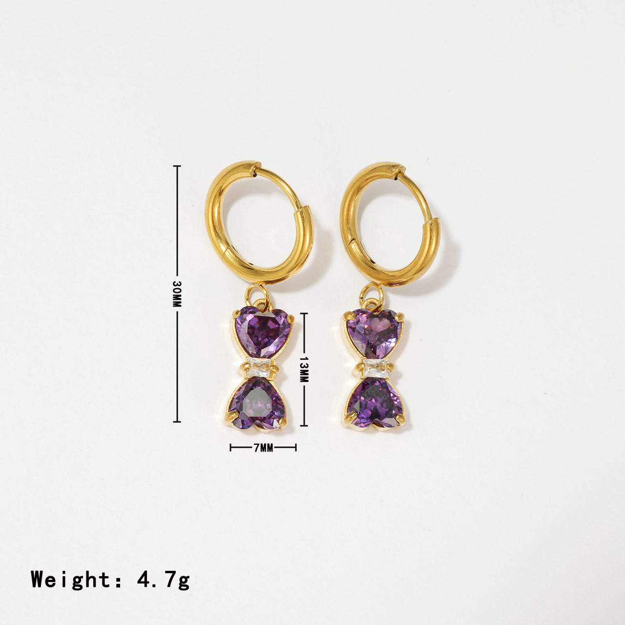 Gold - purple zircon