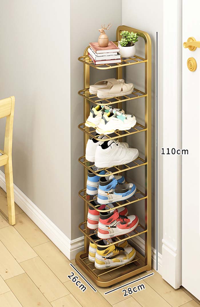 7-layer gold shoe rack