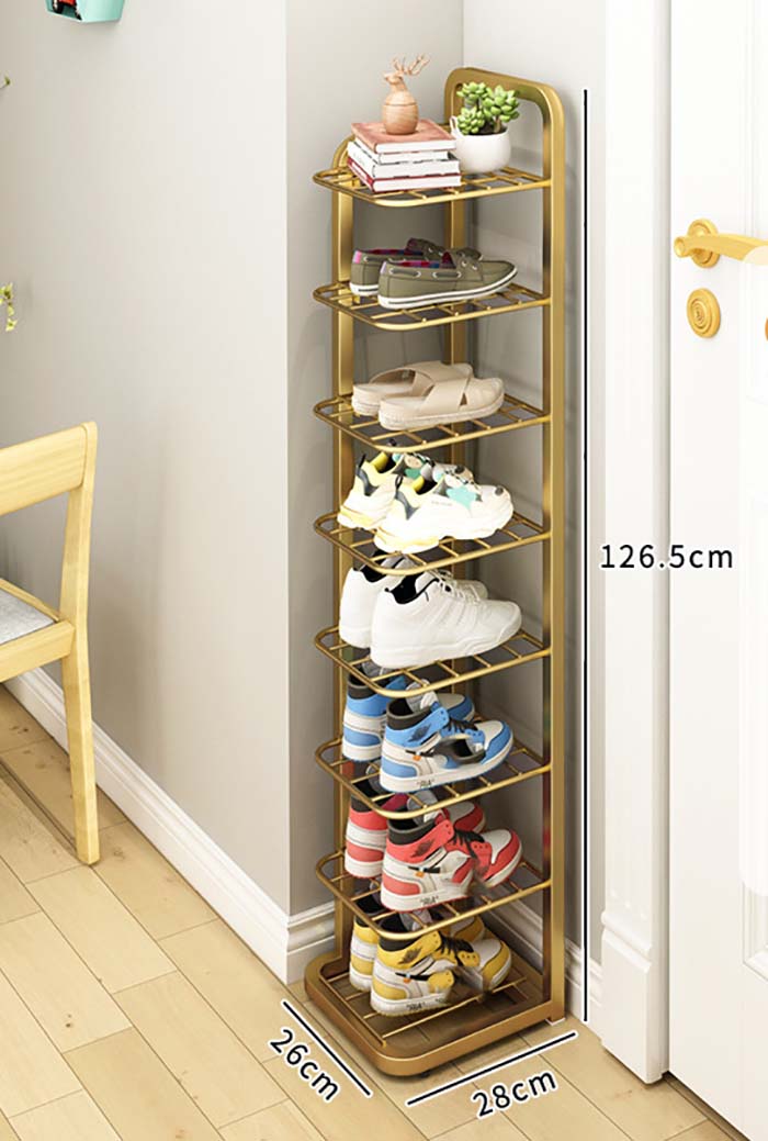 8-layer gold shoe rack