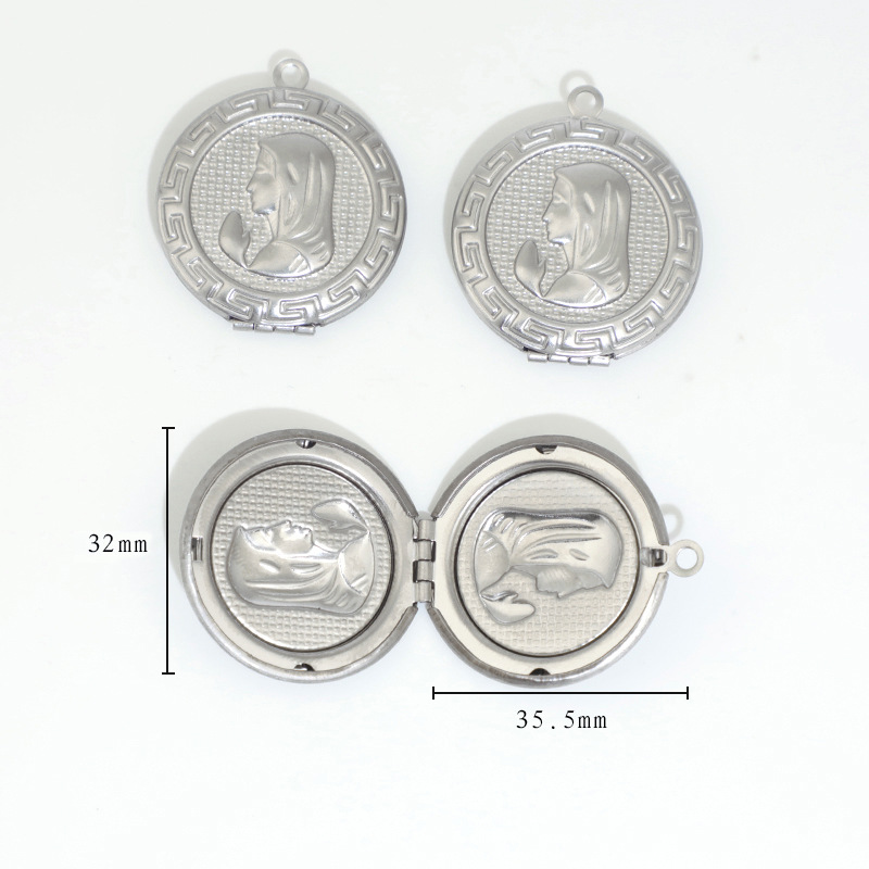 19:Round Virgin Mary case 32*32mm