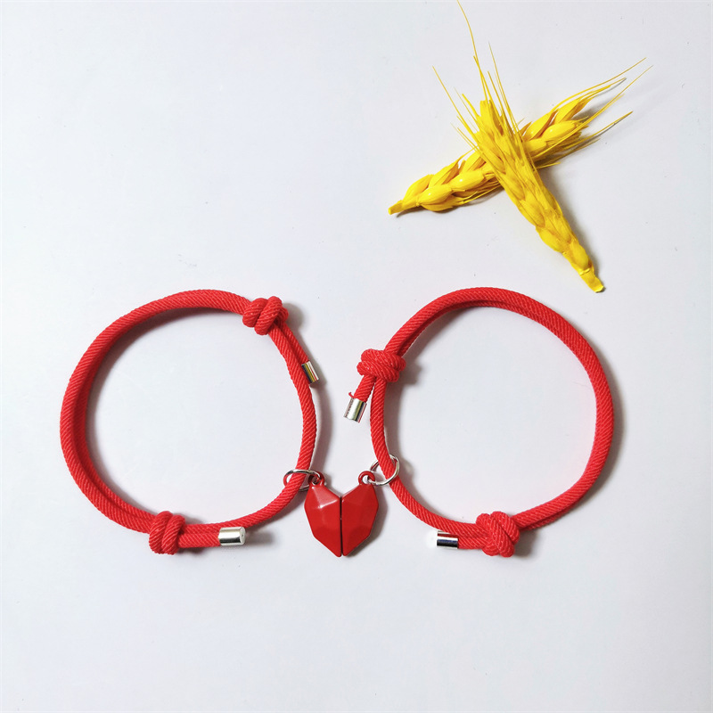 8:Two red ropes. - Two red hearts