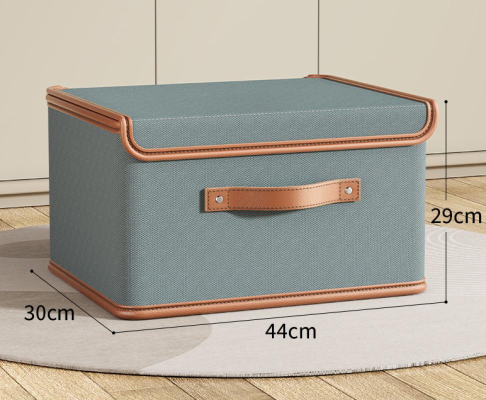 Gray one-piece cover storage box size 44*30*29cm