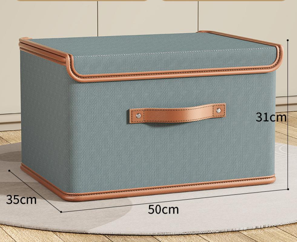 Gray one-piece lid storage box extra large 50*35*31cm