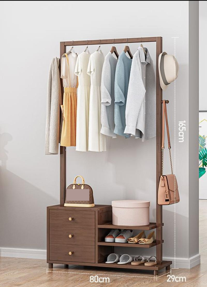 80 long three-draw with shoe rack multi-functional coat rack