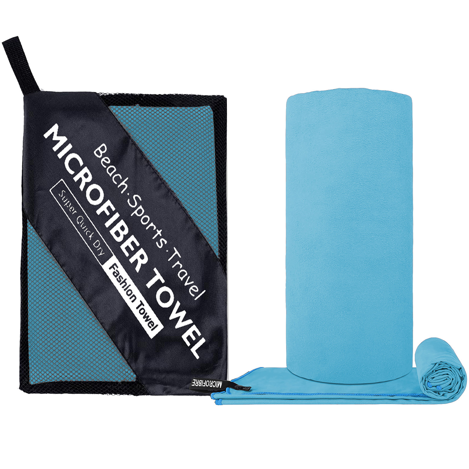 Light blue ( zippered bag )