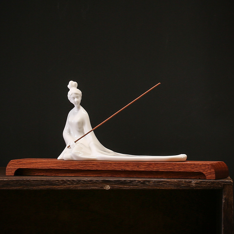 Elegant Lady - White (with Rosewood base)