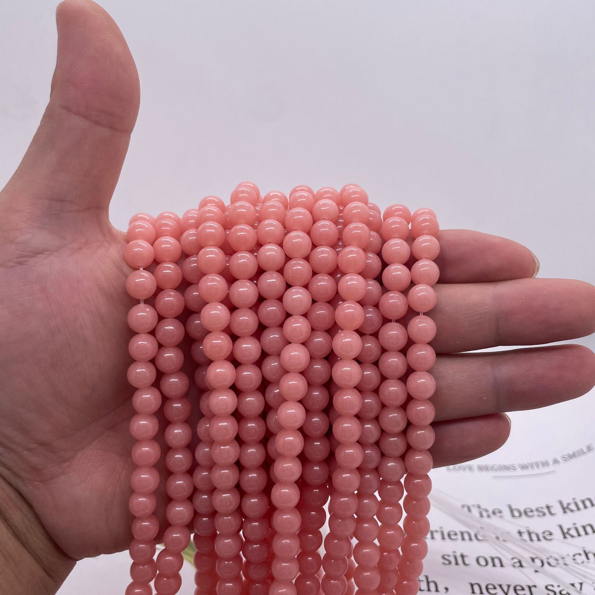 pink 6mm (about 60 pieces) /Strand