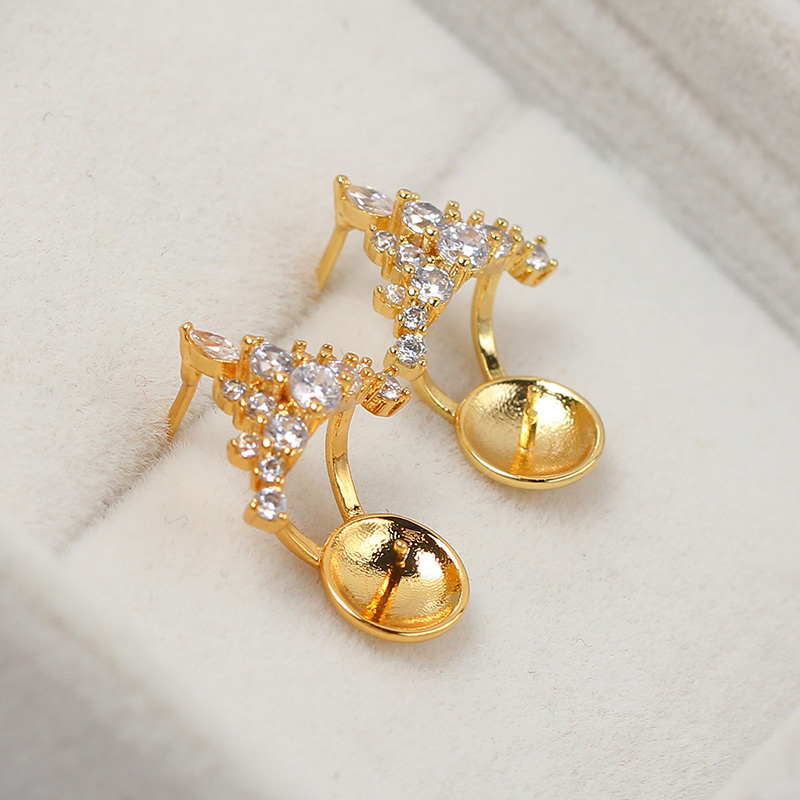 Gold Stud ES0053 without beads -16MM