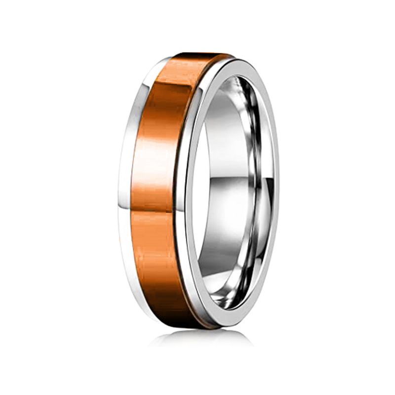 Rose gold-rotary ring ( 6mm ) US Size #6