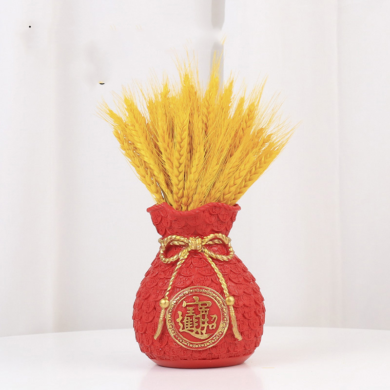 Red money bag   wheat