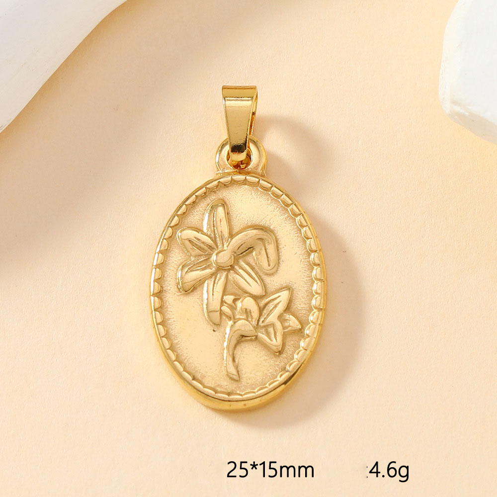 Round flower pendant