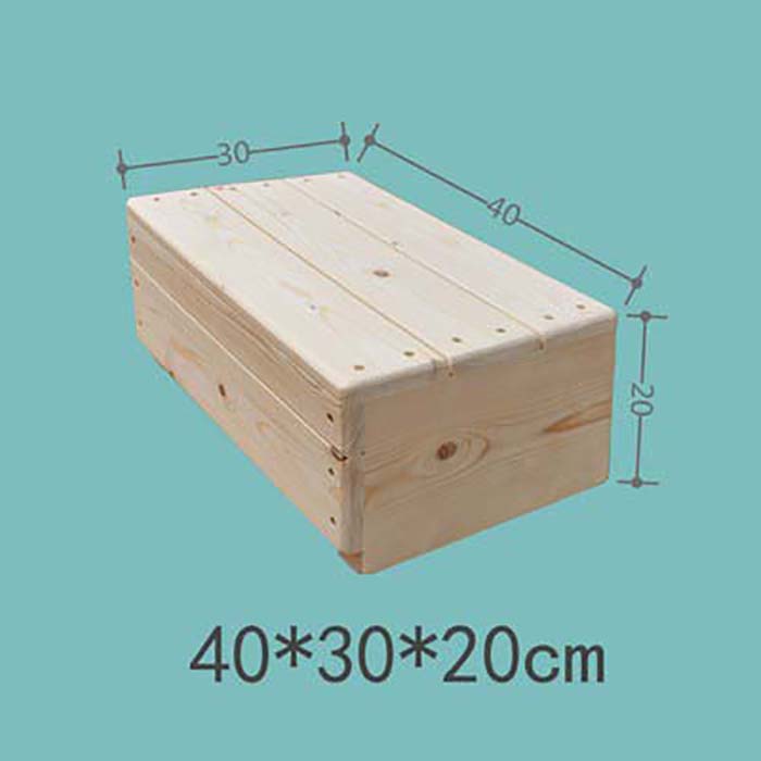 Log unpainted 40*30*20cm side with baffles