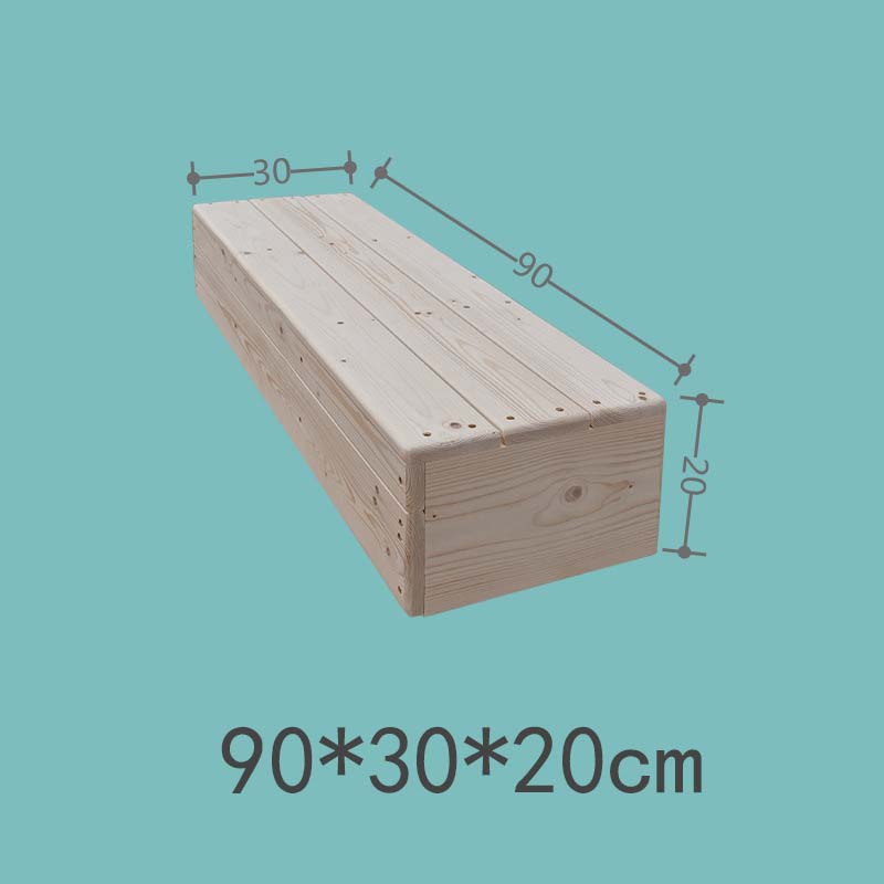 Log unpainted 90*30*20cm side with baffles